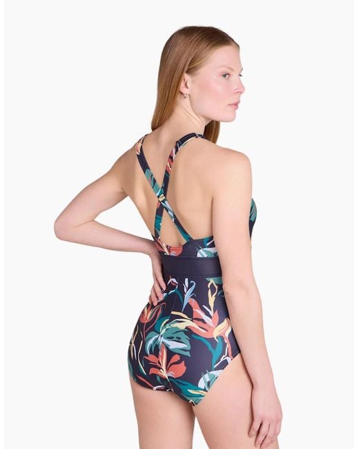 Mountain Warehouse Blue Ladies Yamba Flowers One Piece Swimsuit