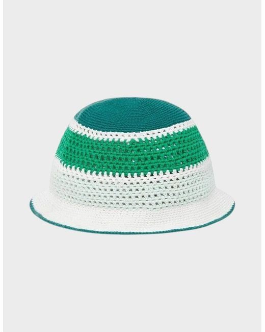 Casablanca Green Cotton Crochet Hat for men