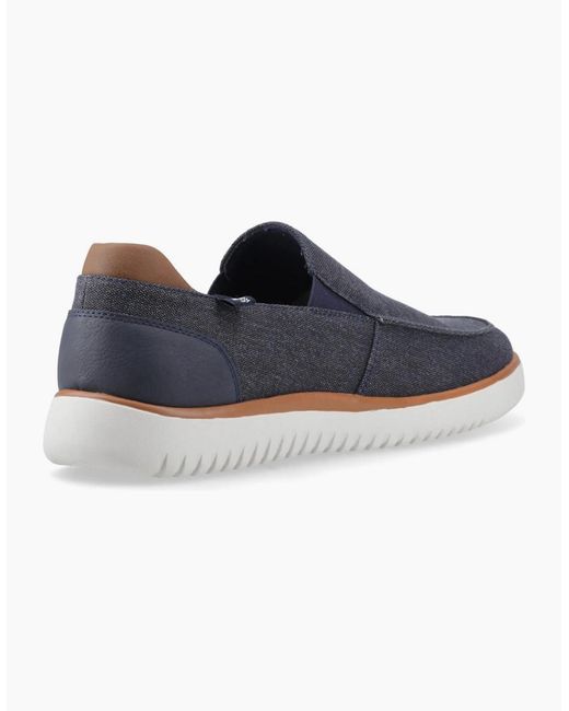 Hush Puppies Blue Damon Slip On Shoes for men