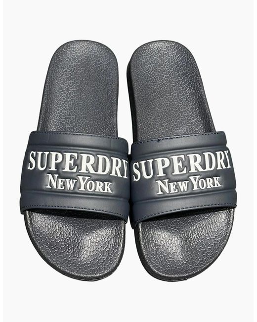 Superdry Black Destination Pool Slides