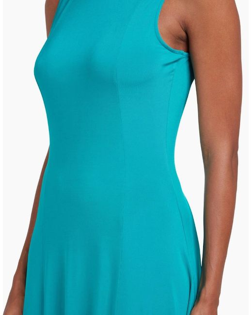Ted Baker Blue Mielaa Slinky Jersey Racer Midi Bright Dress