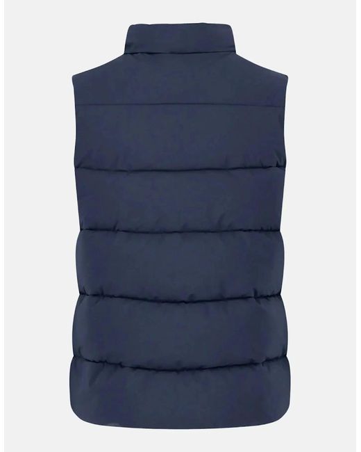 Fynch-Hatton Blue Puffer Gilet Vest Dark for men