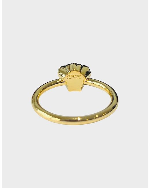 Versace Metallic Medusa Head Ring Metal Tone