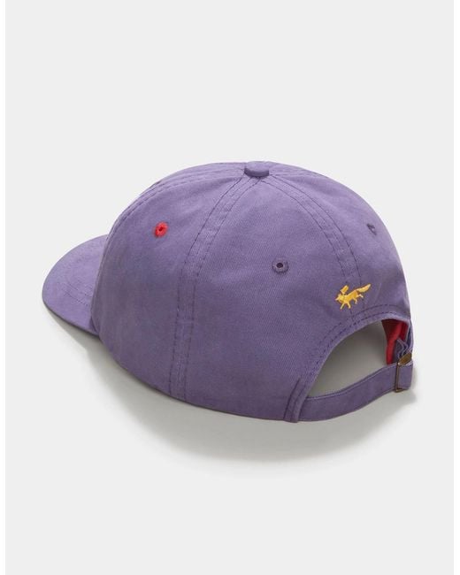 aubi Purple Hendwell Washed Twill Cap for men