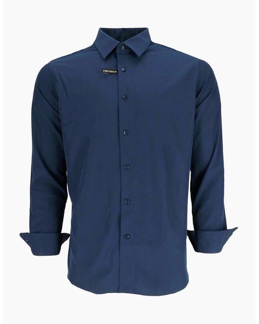 Scotch & Soda Blue Oxford Long Sleeve Shirt Collar Shirt for men
