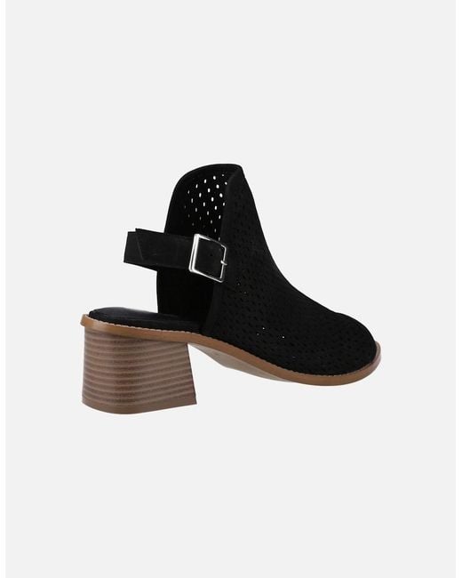 Hush Puppies Black Louise Heeled Leather Heels