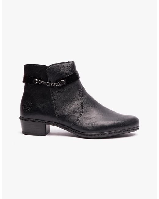 Rieker Black Y0783-00 Ankle Boots