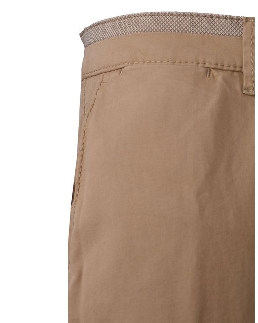 Brax Brown Felix C Cotton Trouser Stone for men