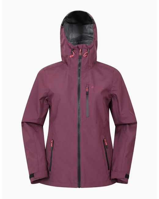 Mountain Warehouse Purple Ladies Bachill 3 Layer Waterproof Jacket