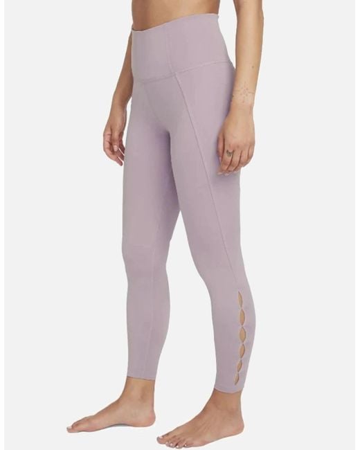 Nike Purple Yoga Lilac High Rise Vented Ankle Leggings