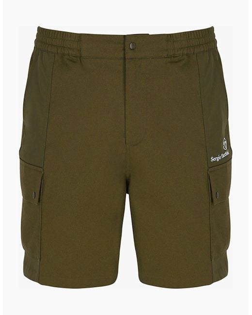 Sergio Tacchini Green Calisti Cargo Shorts for men