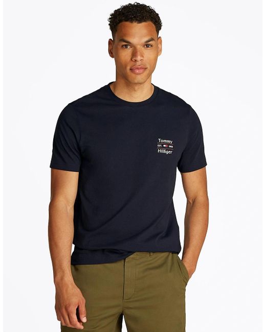 Tommy Hilfiger Blue Stack T Shirt for men