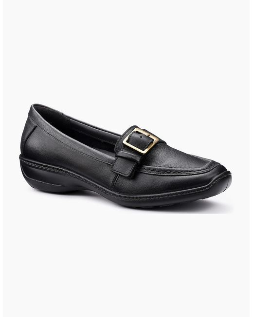 Hotter Black Opel Low Wedge Shoes