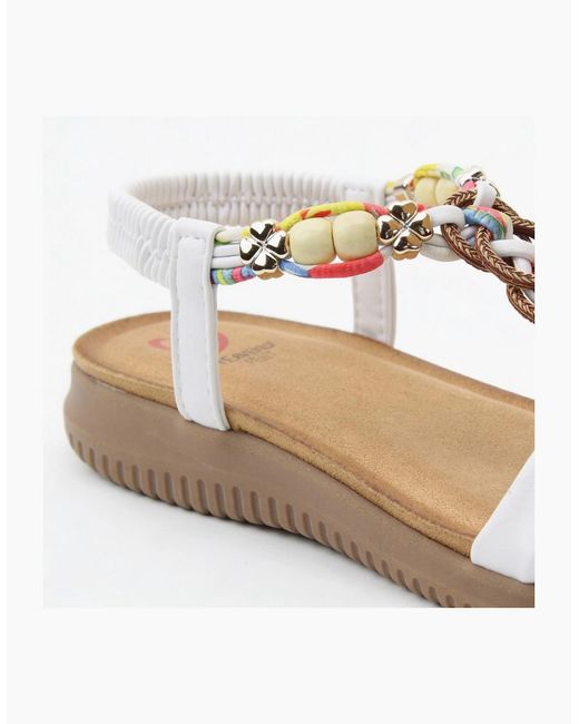 Heavenly Feet White Bright Slingback Sandals