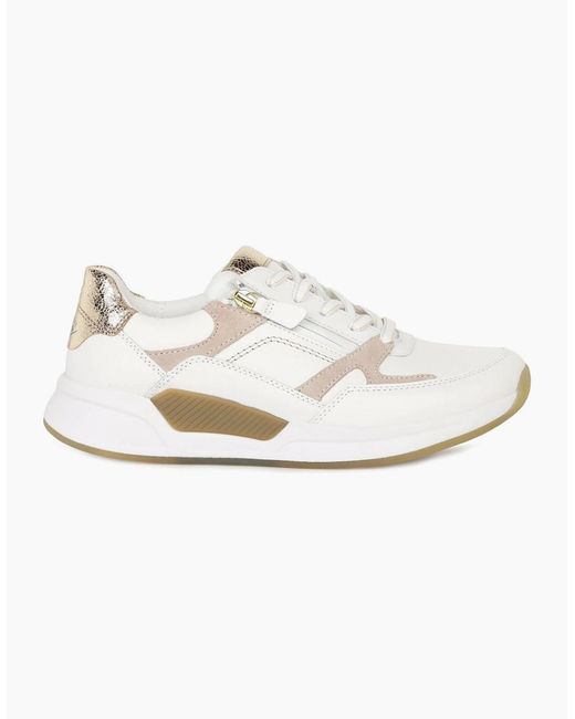 Gabor White Bravo Trainers