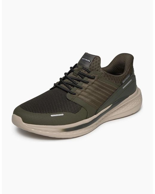 Skechers Brown Slade Luther Synthetic Mesh Trainers for men