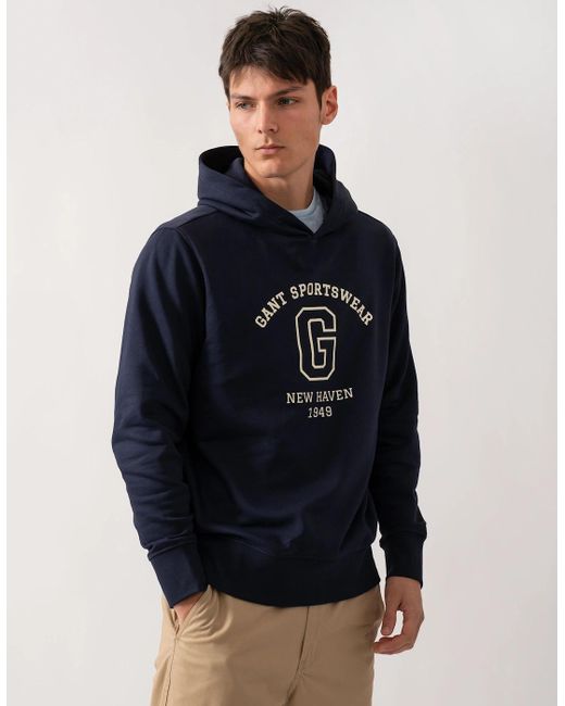 Buy GANT Printed Hooded Sweatshirt - Sweatshirts For Men 24641612 | Myntra
