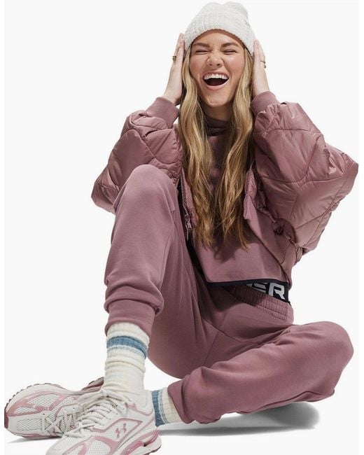 Under Armour Pink Unstoppable Solid Patterned Slim Joggers