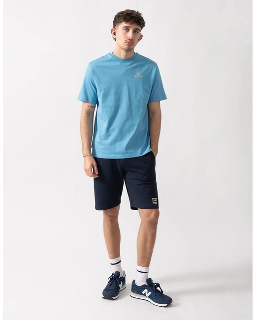 Aquascutum Blue Small Logo T-Shirt for men