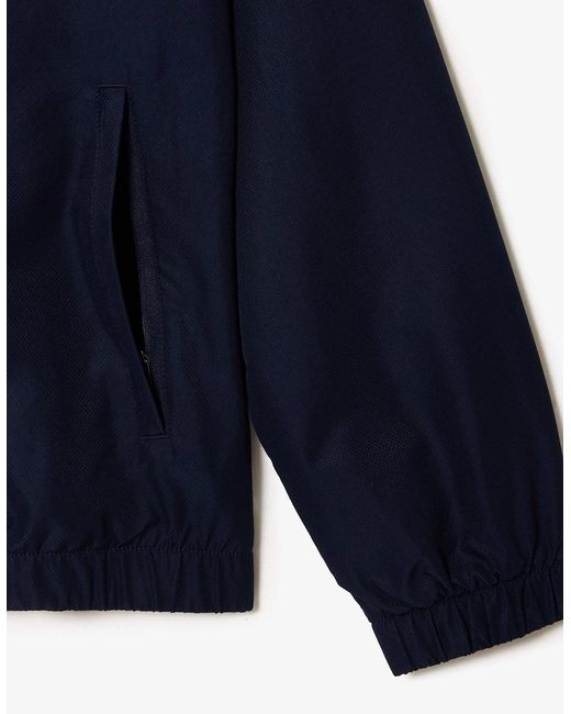 Lacoste Blue Zipped Hooded Tracksuit Jacket for men