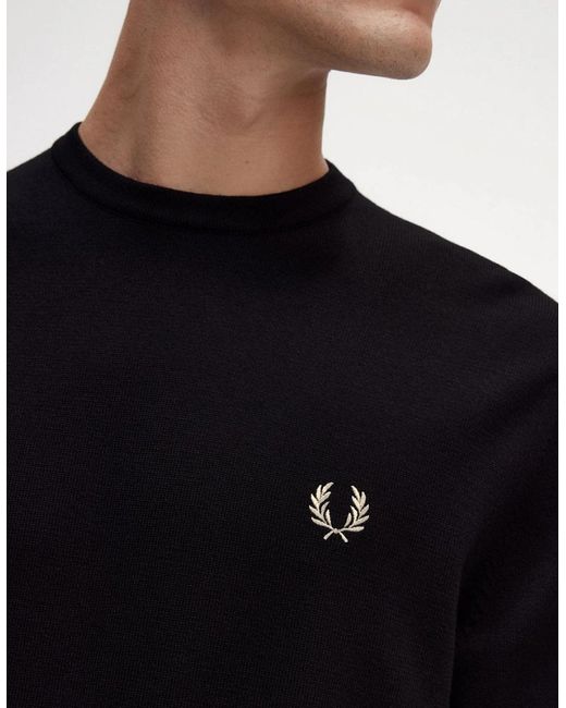 Fred Perry Blue Classic Crewneck Jumper for men