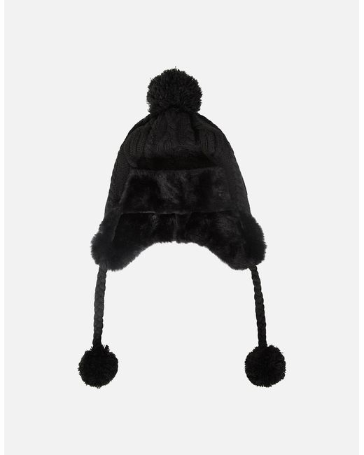 Mountain Warehouse Black Ladies Sierra Knitted Thermal Bomber Hat