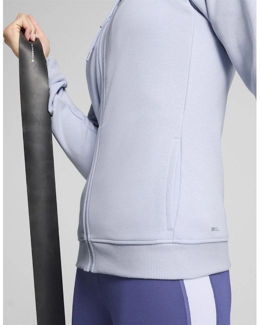 PUMA Blue Essential Full Zip Tech Fleece Hoodie