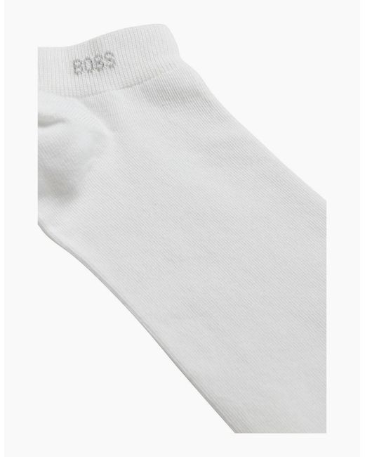 Boss White Pack Trainer Socks for men