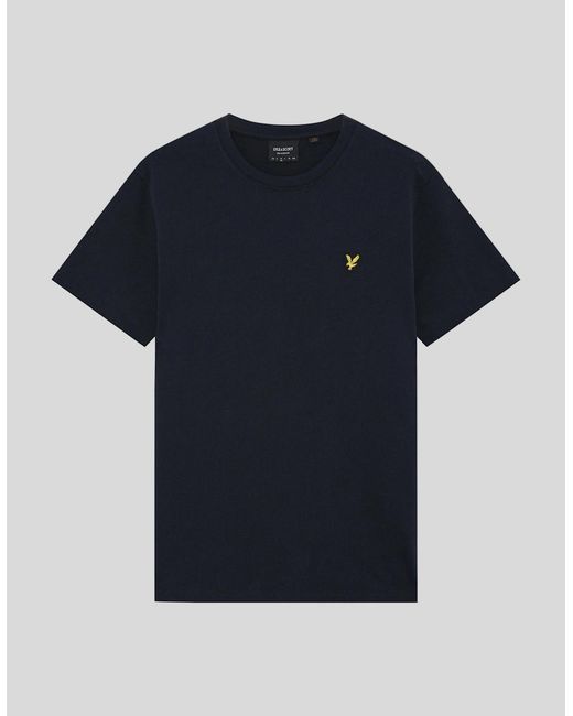 Lyle & Scott Blue Boxy Cotton T-Shirt for men