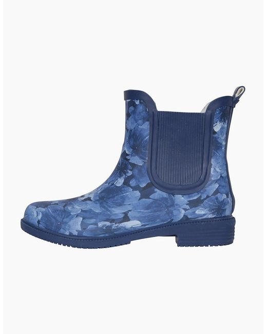Mountain Warehouse Blue Ladies Floral Rubber Wellington Boots