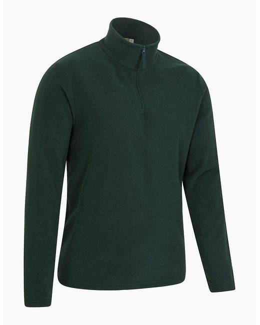 Mountain Warehouse Green Camber Ii Half Zip Fleece Top for men