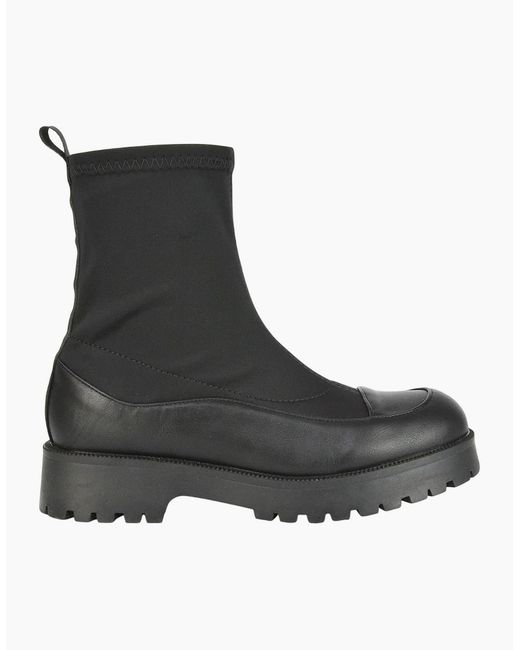 XY London Black Ladies Kerry Ankle Flat Biker Boots