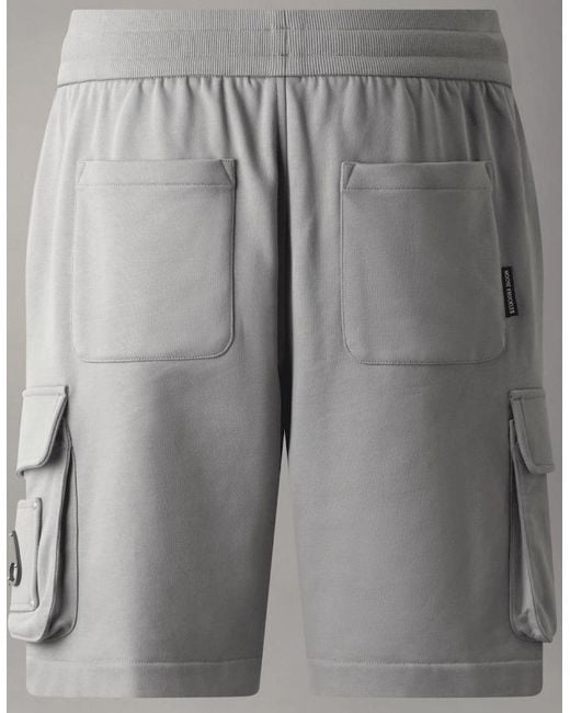Moose Knuckles Gray Cotton Hartsfield Industry Cargo Shorts for men