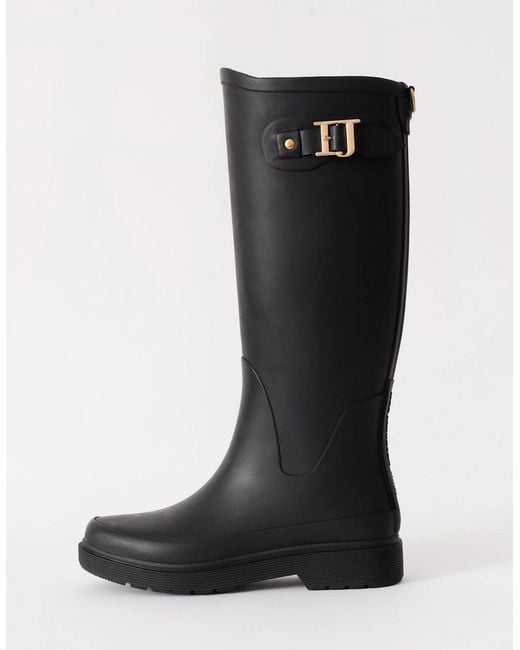 Ilse Jacobsen Black Neo Rain Tall Wellies