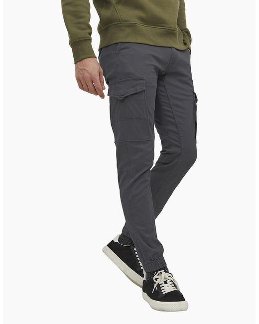 Jack & Jones Black Paul Flake Cargos for men