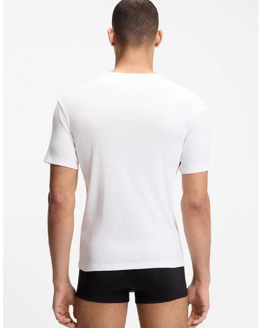 Boss White Tshirtrn 2P Rib for men