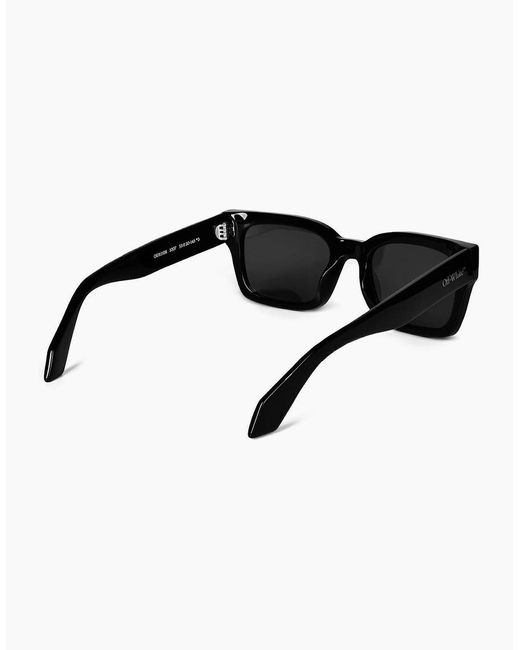 Off-White c/o Virgil Abloh Black Midland Square Full Rim Sunglasses for men