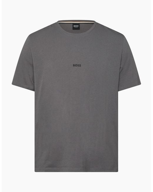 Boss Gray Stretch Cotton Pyjama T Shirt for men