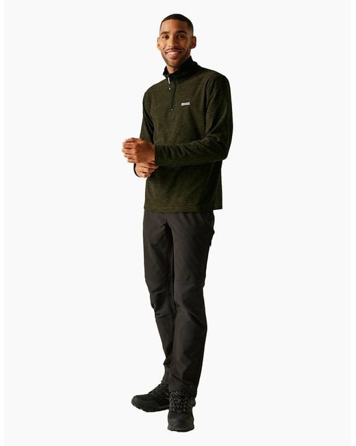 Regatta Green Thompson Marl Half Zip Fleece Jacket for men