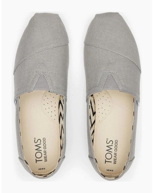 TOMS Gray Alpargata Classic Canvas Shoes for men