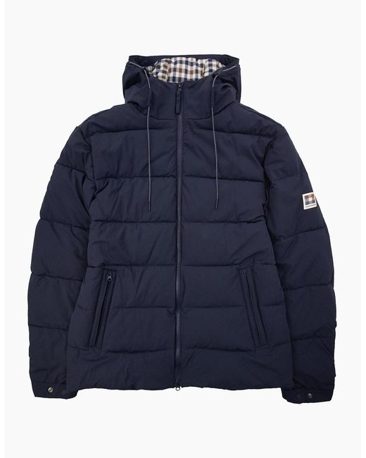 Aquascutum Blue Sp Hooded Puffer Jacket 11 for men