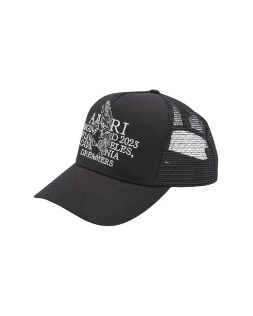 Amiri Black Pegasus Trucker Cap for men