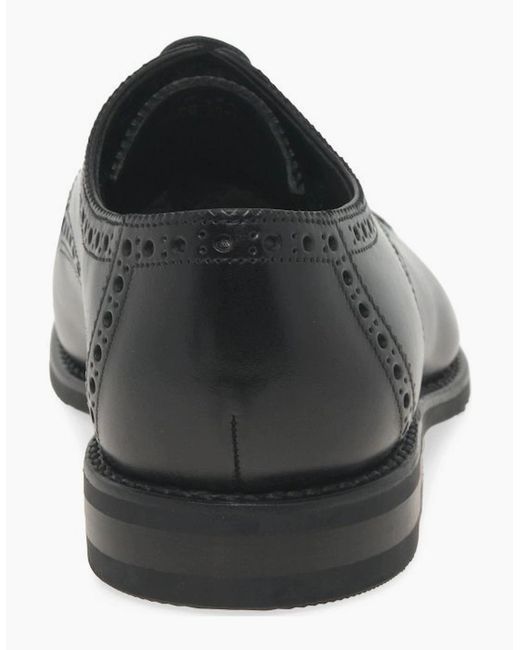 Loake Black Roger Semi Brogues for men