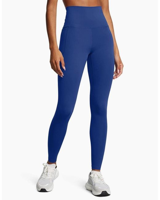 Under Armour Blue Meridian Solid Patterned Shapewear Leggings