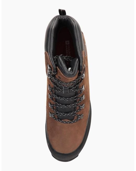 Mountain Warehouse Brown Quest Nubuck Isogrip Hiking Boots for men