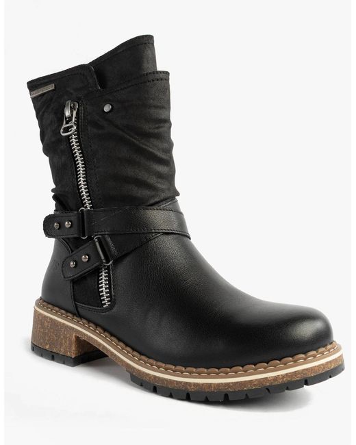 Josef Seibel Black Waylynn 13 Biker Boots