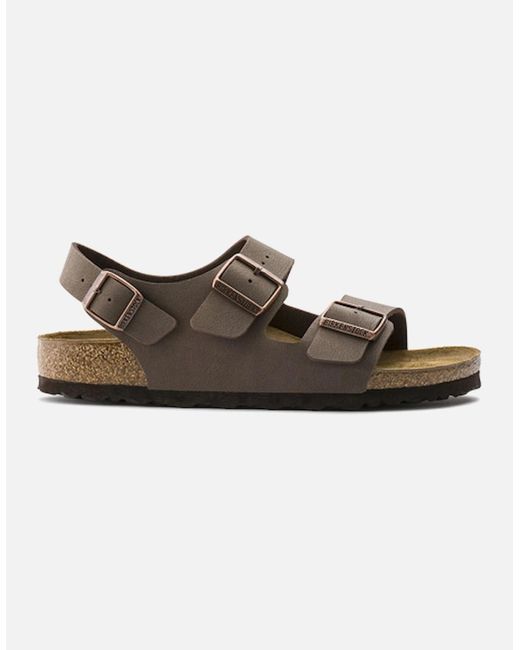 Birkenstock Brown Milano Birko-Flor Sandal Mocha