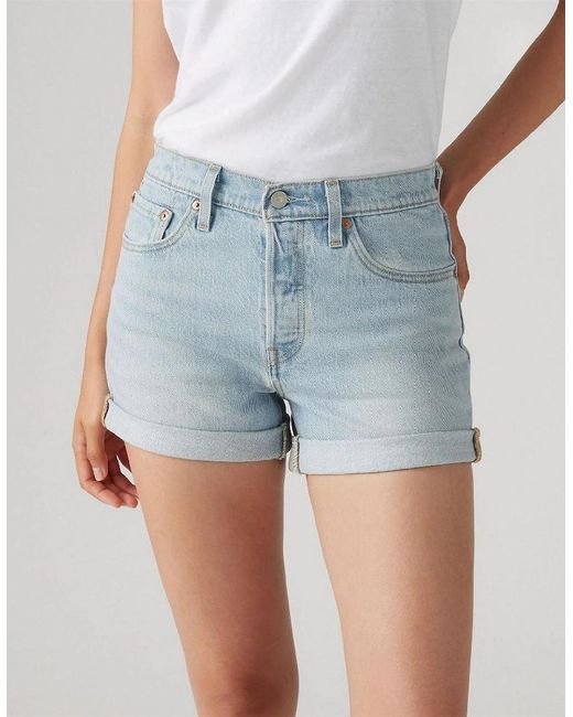 Levi's Blue 501 Rolld Shorts