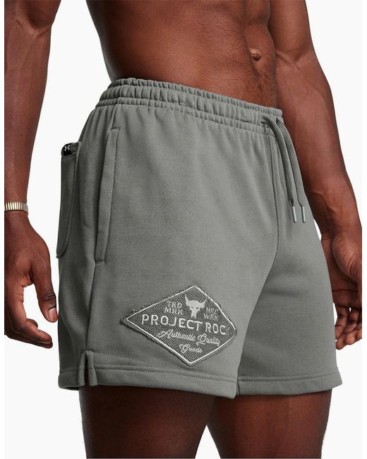 Under Armour Gray Project Rock Heavyweight Bermuda Shorts for men