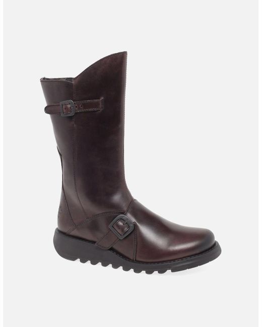 Fly London Brown Mes 2 Leather Calf Boots